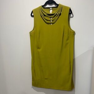 Sleeveless Olive Green Dress